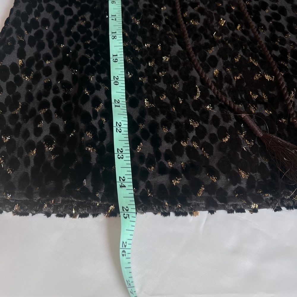 A.L.C. Ophelia Black Velvet Print Sheer Blouse  Top in Carob Metallic,Size 6 NWT - Picture 12 of 16